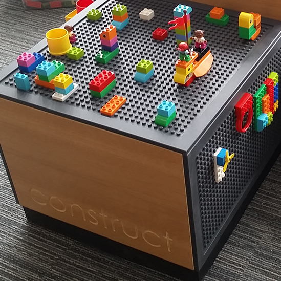 top view of engineering/duplo cube